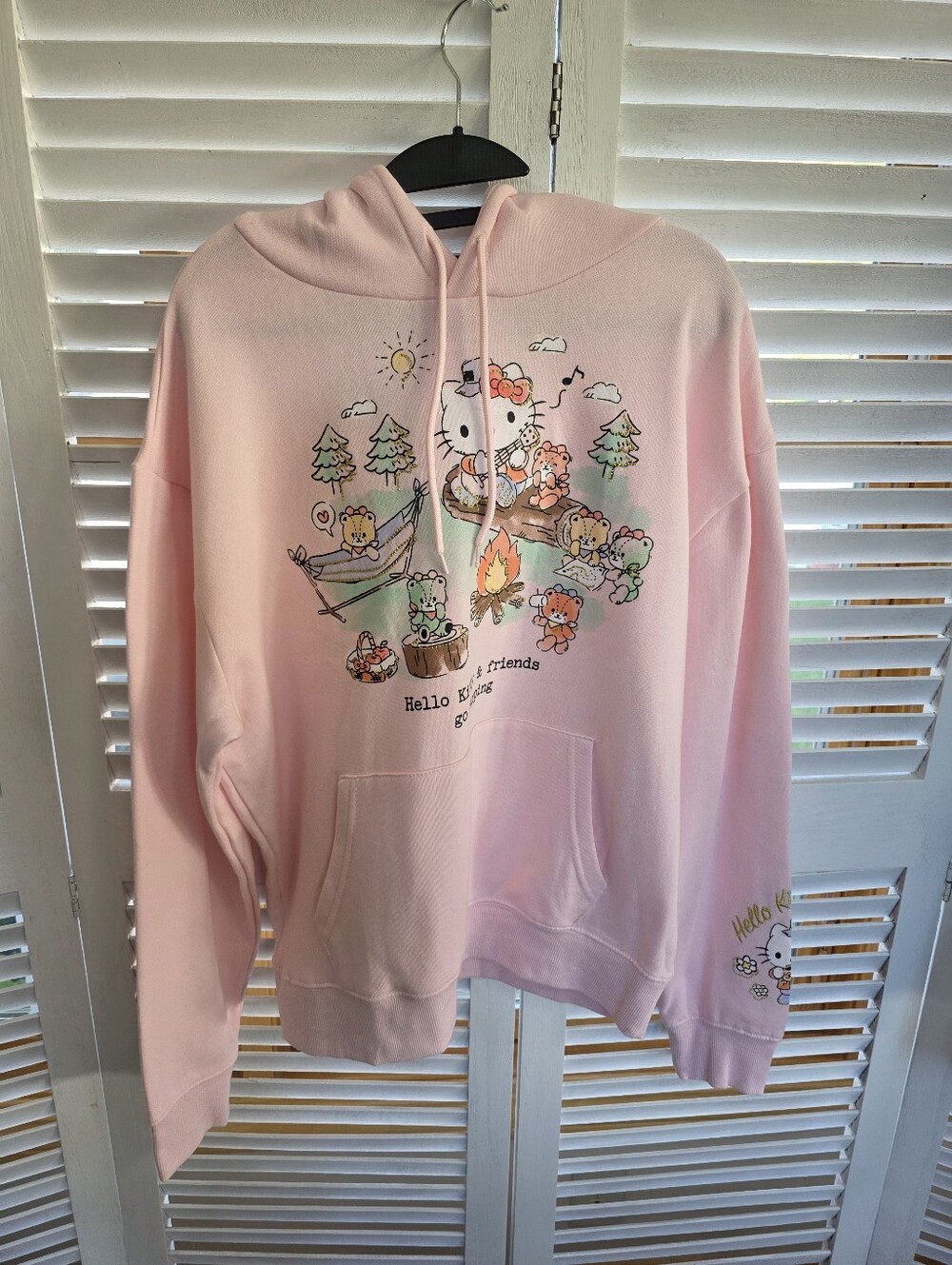 Hello Kitty Pink Hoodie with Friends Graphic Women's Size M